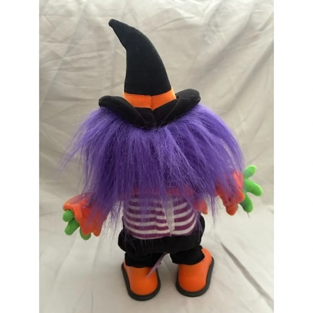 Vintage 1990s Happy Haunters Animated Wacky Witch Laughing Dancing Plush Toy